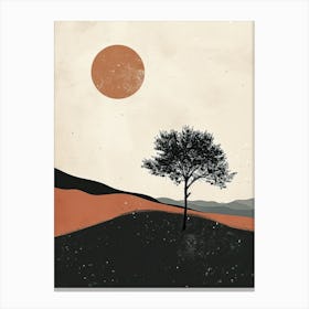 Lone Tree, Boho Canvas Print