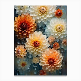 Dahlias 25 Canvas Print