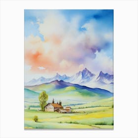 Watercolor Landscape Painting 5 Canvas Print