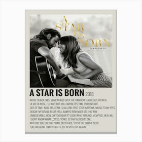 A Star Is Born 2018 By Maja Poster Canvas Print