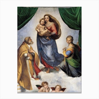 The Sistine Madonna, Raphael Canvas Print