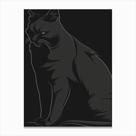 Black Cat 43 Canvas Print