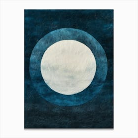 Moon and blue Canvas Print