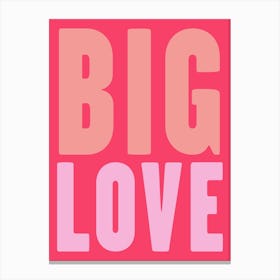 Big Love In Pink Canvas Print