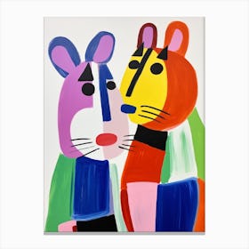 Colourful Kids Animal Art Chipmunk 1 Canvas Print