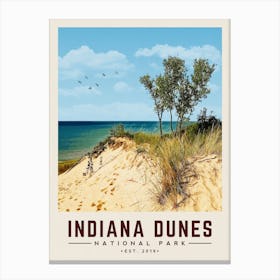 Indiana Dunes Minimalist Travel Poster Canvas Print