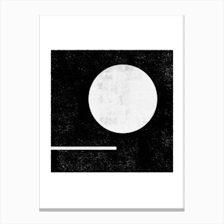 Full Moon Abstract Canvas Print