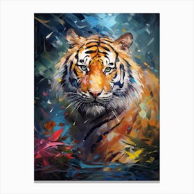 Tiger Art In Impressionism Style 2 Canvas Print