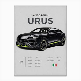 Lamborghini Urus Canvas Print