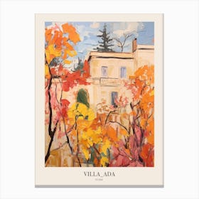 Autumn City Park Painting Villa Ada Rome Poster Canvas Print