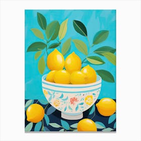 Trendy Kitchen Lemon Summer Canvas Print