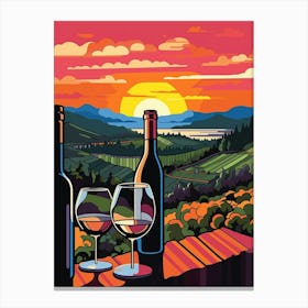 Woodinville Wine Country Fauvism 16 Canvas Print
