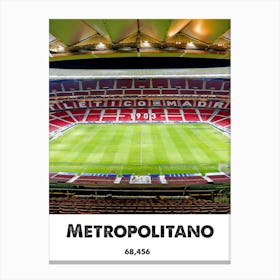 Metropolitano, Stadium, Football, Soccer, Art, Wall Print Canvas Print
