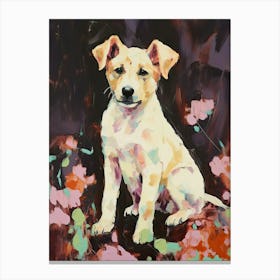 A German Shepherd Dog Painting, Impressionist 2 Canvas Print