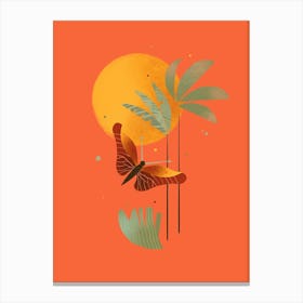 Butterfly In The Sun Canvas Print