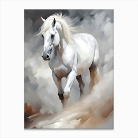 White Horse Painting Toile