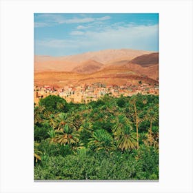 Moroccan Village In The Desert Canvas Print