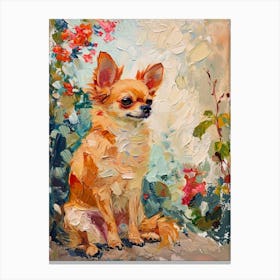 Chihuahua Acrylic Painting 4 Canvas Print