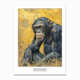 Bonobo Precisionist Illustration 1 Poster Canvas Print