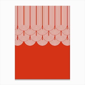 Red Geometry Canvas Print