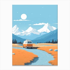 Patagonia 3 Travel Illustration Canvas Print