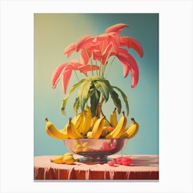 Bananas In A Bowl Vintage Advertisement Style Canvas Print