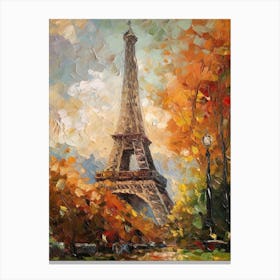 Eiffel Tower Paris France Pissarro Style 16 Canvas Print