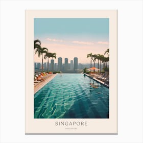 Singapore 2 Midcentury Modern Pool Poster Canvas Print