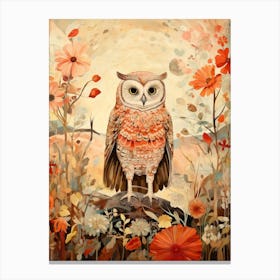 Owl 4 Detailed Bird Painting Canvas Print