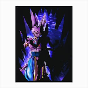 Anime Negative Space ― Lord Beerus S Anger Canvas Print