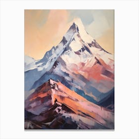 Monte Rosa Switzerland Italy 2 Mountain Painting Canvas Print