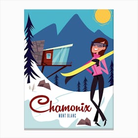 Chamonix Mont Blanc Poster Canvas Print