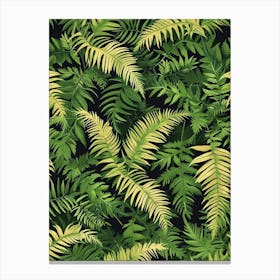 Pattern Poster Japanese Tassel Fern 2 Canvas Print