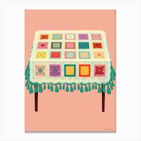 Crochet Dining Room Table  2 Canvas Print