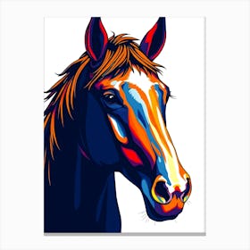 Horse Color Portrait Canvas Print