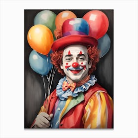 Clown With Balloons 1 Canvas Print