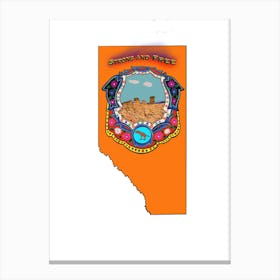 Alberta Pop Art 1 Canvas Print