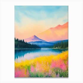 Sunset On The Lake Canvas Print