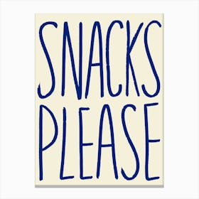 Snacks Please Blue Canvas Print