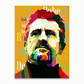 Robert De Niro Hollywood Legendary Actor Pop Art WPAP Canvas Print
