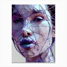 Polygonal Portrait Canvas Print