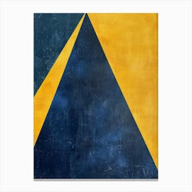 Blue And Yellow Triangle 2 Canvas Print