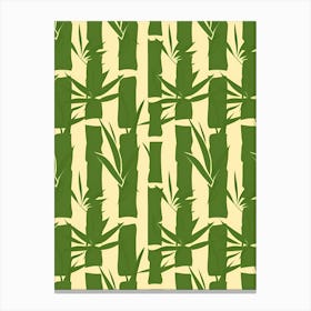 Bamboo Tree Seamless Pattern Canvas Print