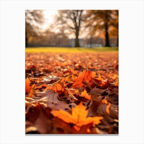 Autumn Leaves On The Ground 4 Canvas Print