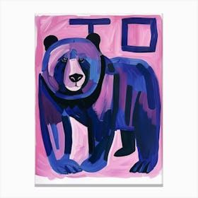 Bear Illustration Canvas Print