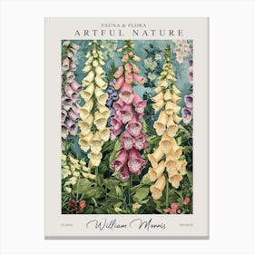 William Morris Foxglove Flower Exhibition Canvas Print