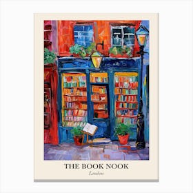 London Book Nook Bookshop 3 Poster Canvas Print