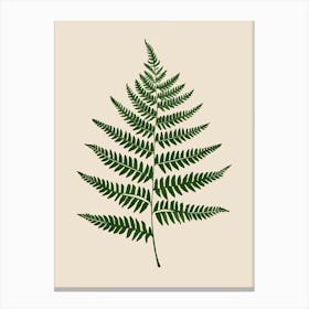 Fern Plant Minimalist Illustration 7 Canvas Print