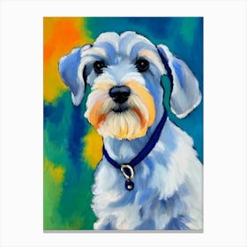 Miniature Schnauzer Fauvist Style dog Canvas Print