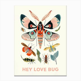 Hey Love Bug Poster 2 Canvas Print